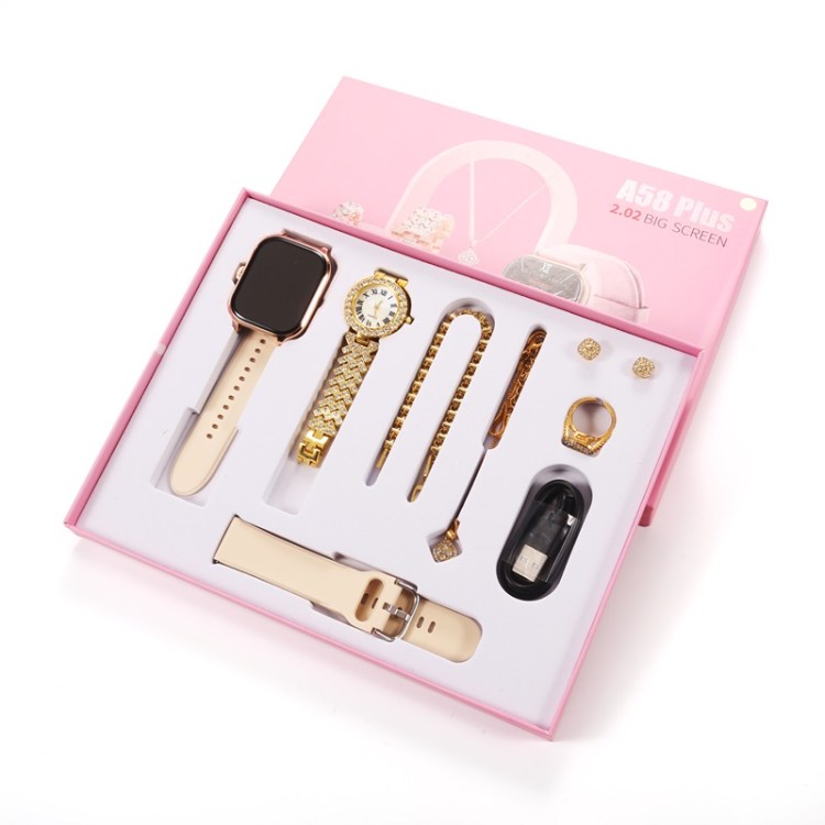 A58 Plus 6 IN 1 Smartwatch Set