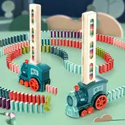 🚂 Domino Train Toy Set – Automatic Track Builder for Kids with 🎨 Colorful Blocks